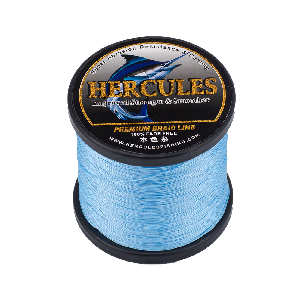 HERCULES Blue fade free fishing line 8 Strands 10LB-120LB PE Braided Fishing Line