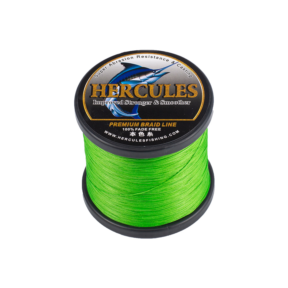 HERCULES Fluo Green Fade Free Fishing Line 8 Strands 10LB-120LB PE Braided Fishing Line