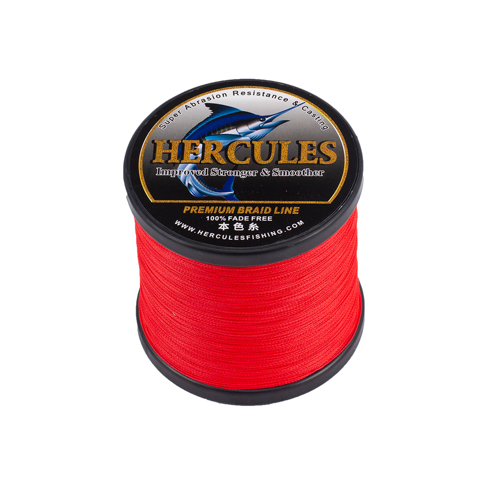HERCULES Red fade free fishing line 4 Strands 6LB-100LB PE Braided Fishing Line