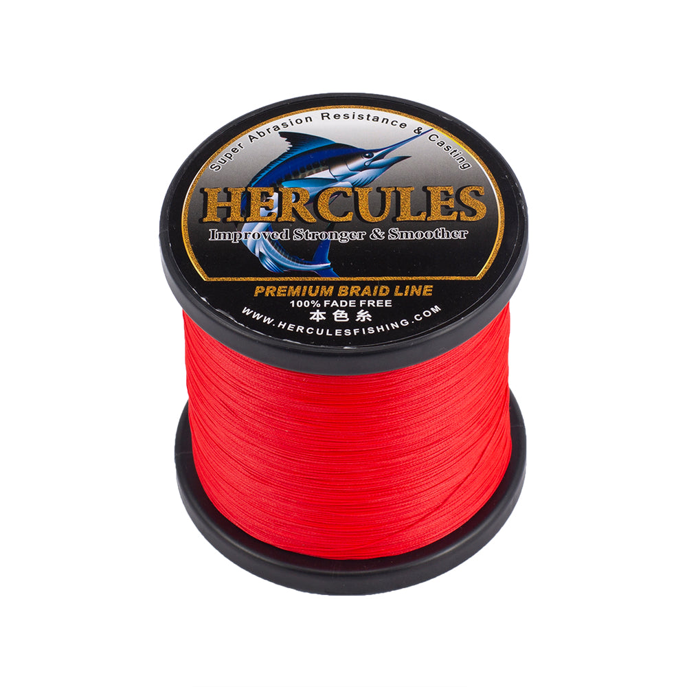 HERCULES Red Fade Free Fishing Line 8 Strands 10LB-120LB PE Braided Fishing Line