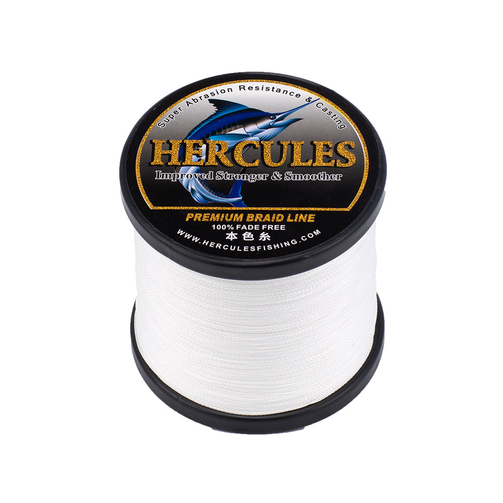 HERCULES White fade free fishing line 4 Strands 6LB-100LB PE Braided Fishing Line