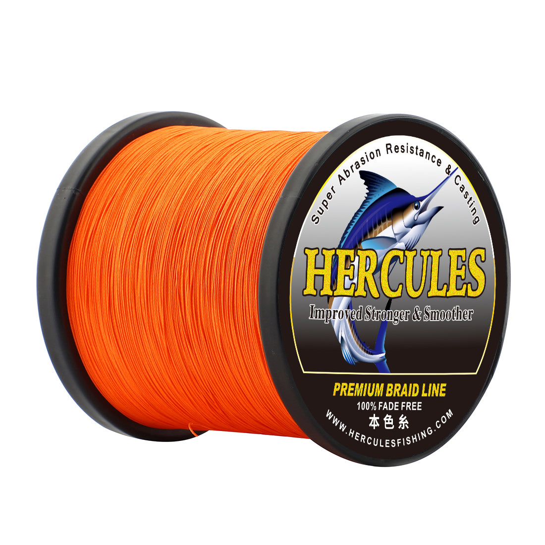 HERCULES Orange Fade Free Fishing Line 8 Strands 10LB-120LB PE Braided Fishing Line