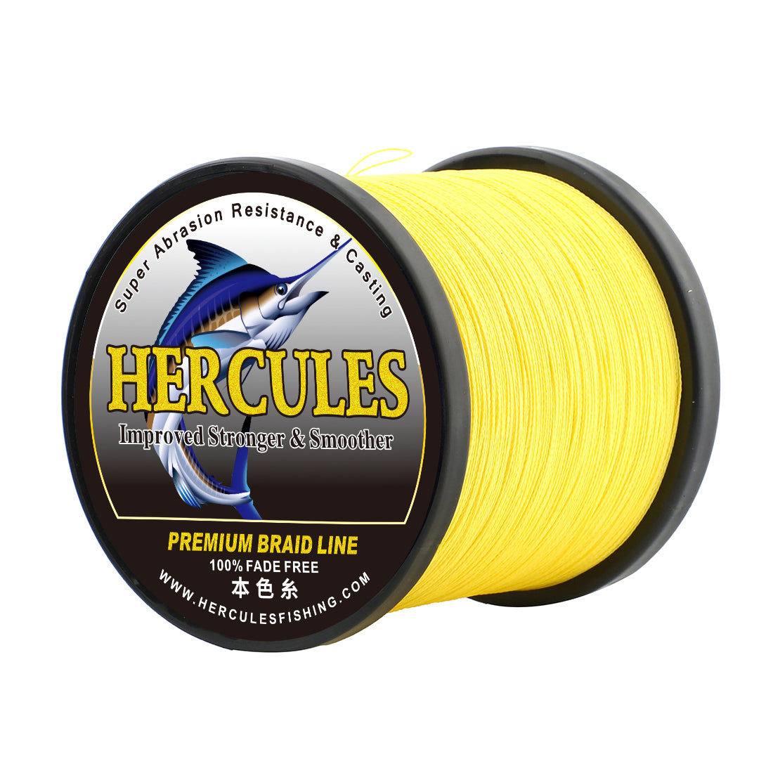 HERCULES Yellow fade free fishing line 4 Strands 6LB-100LB PE Braided Fishing Line