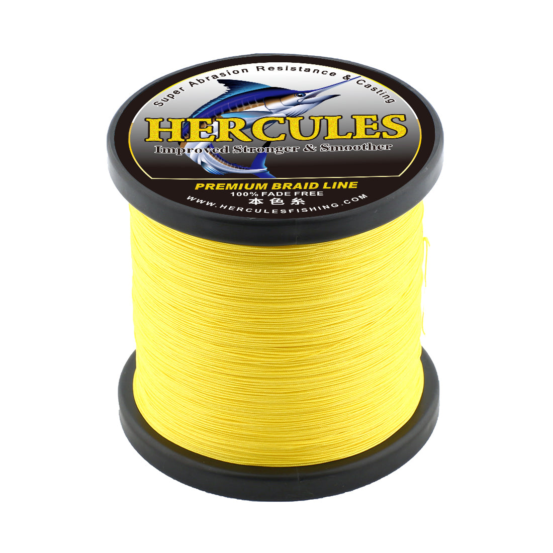 HERCULES Yellow Fade Free Fishing Line 8 Strands 10LB-120LB PE Braided Fishing Line