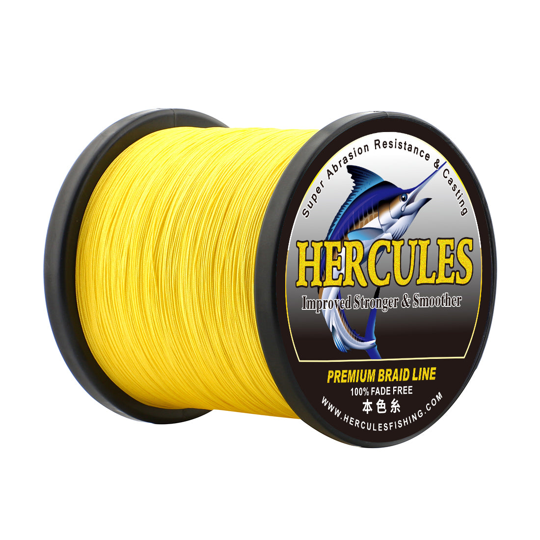 HERCULES Yellow Fade Free Fishing Line 8 Strands 10LB-120LB PE Braided Fishing Line