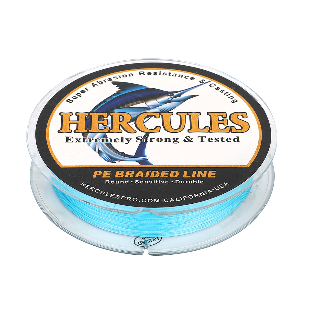 100M 109Yds Blue 10lb-420lb HERCULES PE Braided Fishing Line 12 Strands
