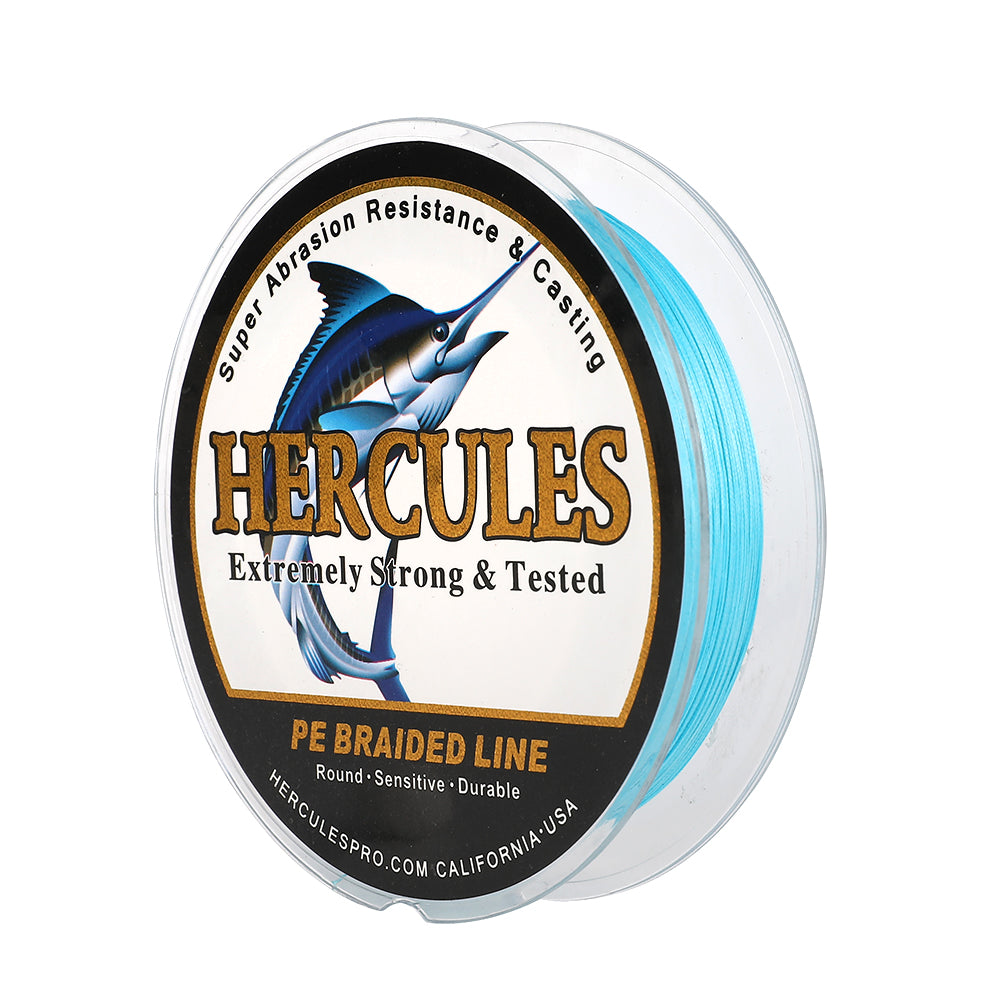 100M 109Yds Blue 10lb-420lb HERCULES PE Braided Fishing Line 12 Strands