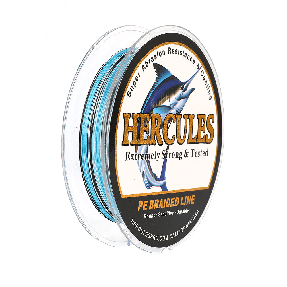 100M 109Yds Camo Blue 10lb-420lb HERCULES PE Braided Fishing Line 12 Strands