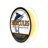 100M 109Yds Yellow 10lb-420lb HERCULES PE Braided Fishing Line 12 Strands