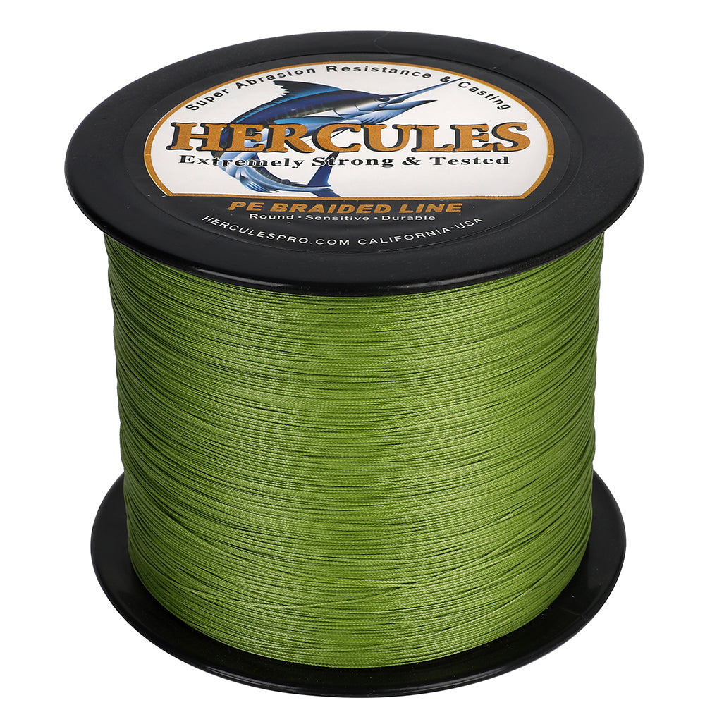 500M 547Yds Army Green 10lb-420lb HERCULES PE Braided Fishing Line 12 Strands