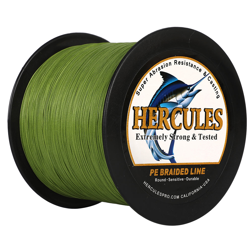 500M 547Yds Army Green 10lb-420lb HERCULES PE Braided Fishing Line 12 Strands