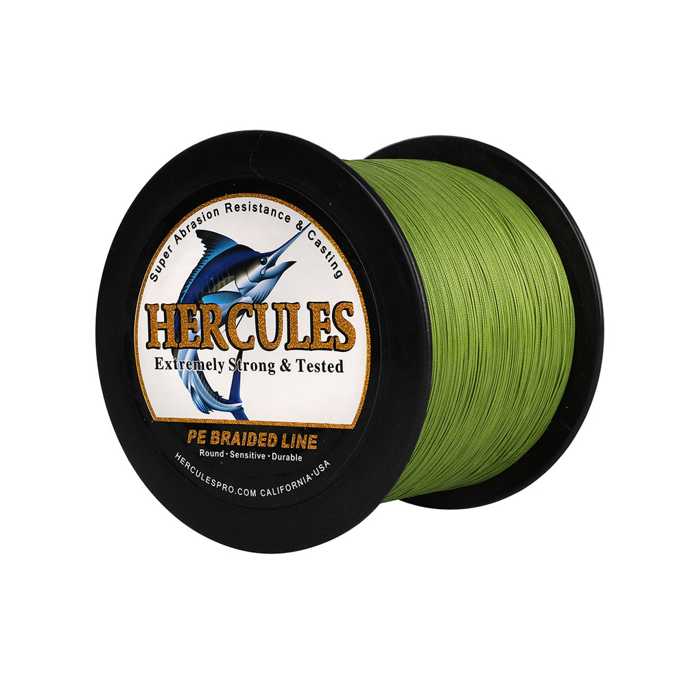 1000M 1094Yds Army Green 10lb-420lb HERCULES PE Braided Fishing Line 12 Strands