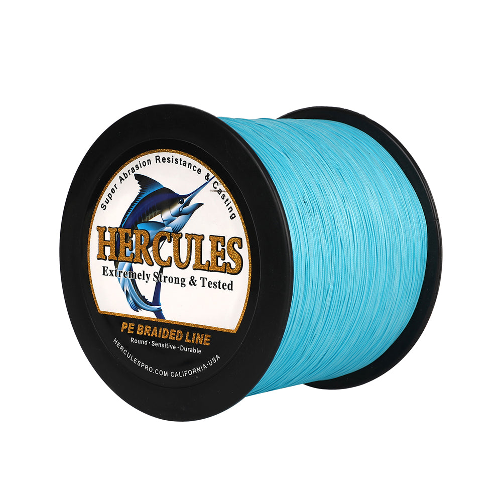 1000M 1094Yds Blue 10lb-420lb HERCULES PE Braided Fishing Line 12 Strands