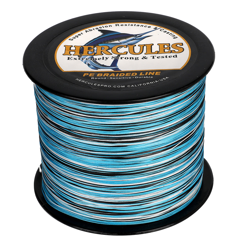 500M 547Yds Camo Blue 10lb-420lb HERCULES PE Braided Fishing Line 12 Strands