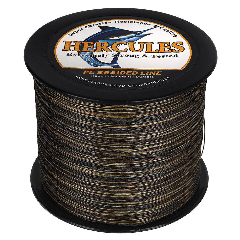 500M 547Yds Camouflage 10lb-420lb HERCULES PE Braided Fishing Line 12 Strands