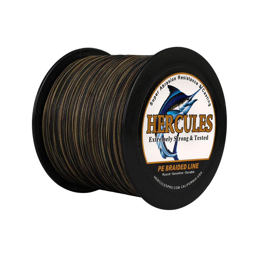 1000M 1094Yds Camouflage 10lb-420lb HERCULES PE Braided Fishing Line 12 Strands