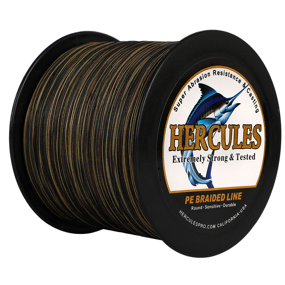 500M 547Yds Camouflage 10lb-420lb HERCULES PE Braided Fishing Line 12 Strands