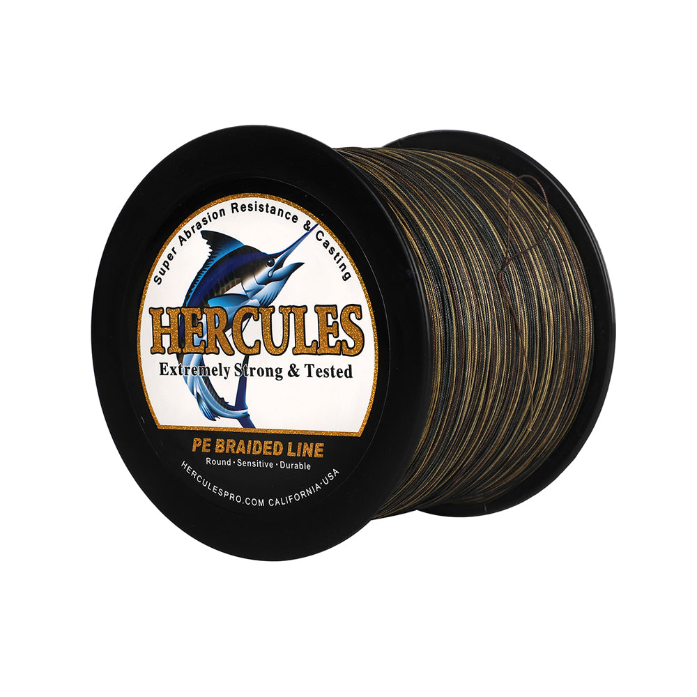 1000M 1094Yds Camouflage 10lb-420lb HERCULES PE Braided Fishing Line 12 Strands