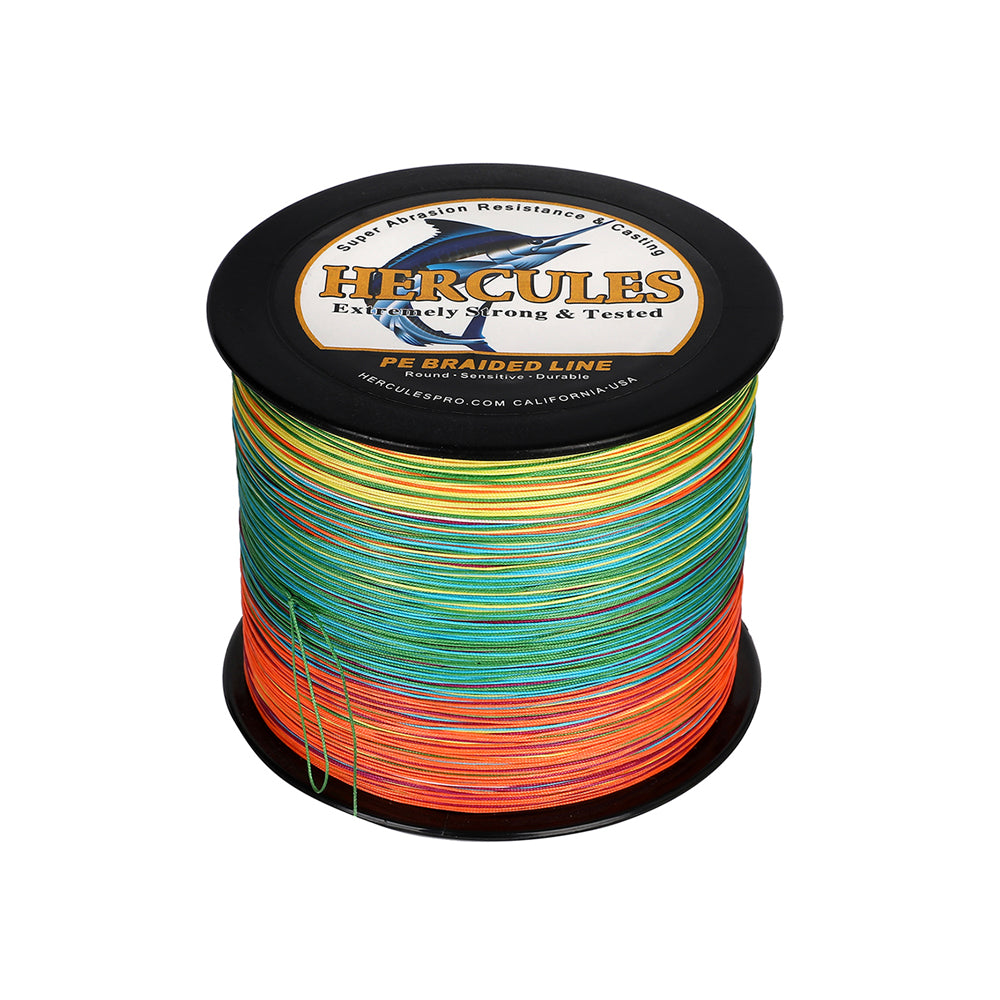 2000M 2187Yds Multicolor 10lb-250lb HERCULES PE Braided Fishing Line 12 Strands