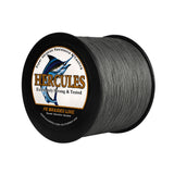 1000M 1094Yds Grey 10lb-420lb HERCULES PE Braided Fishing Line 12 Strands