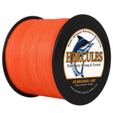 300M 328Yds Orange 10lb-420lb HERCULES PE Braided Fishing Line 12 Strands