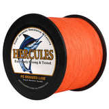 300M 328Yds Orange 10lb-420lb HERCULES PE Braided Fishing Line 12 Strands
