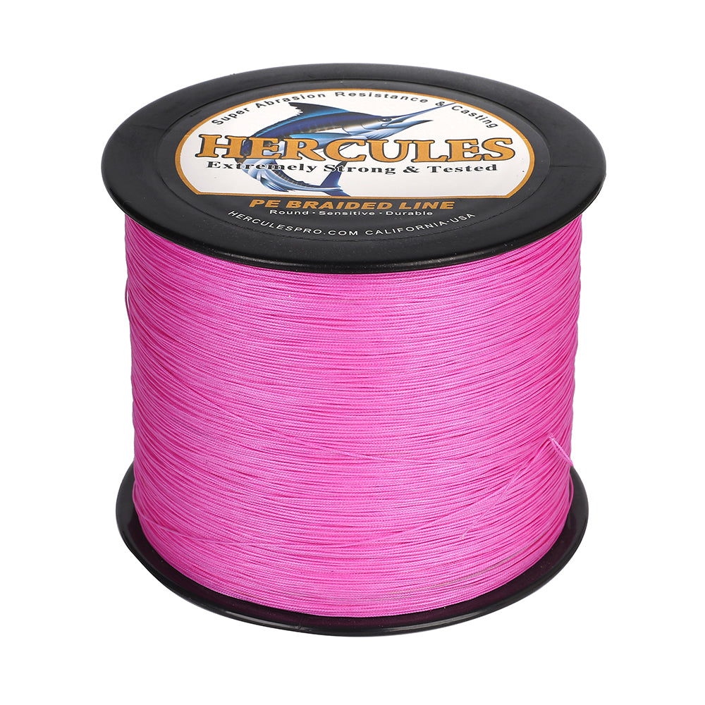 500M 547Yds Pink 10lb-420lb HERCULES PE geflochtene Angelschnur 12 Stränge