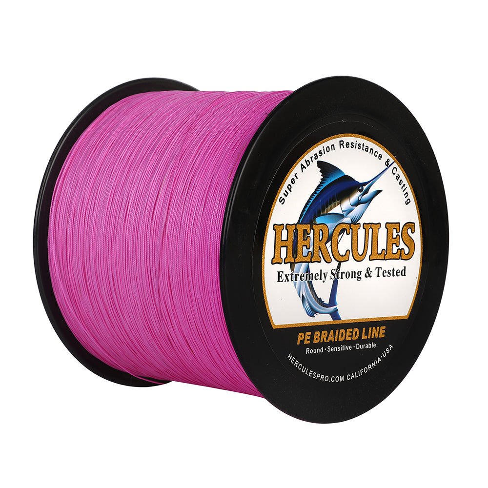 500M 547Yds Pink 10lb-420lb HERCULES PE geflochtene Angelschnur 12 Stränge