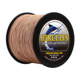 HERCULES Brown fade free fishing line 4 Strands 6LB-100LB PE Braided Fishing Line