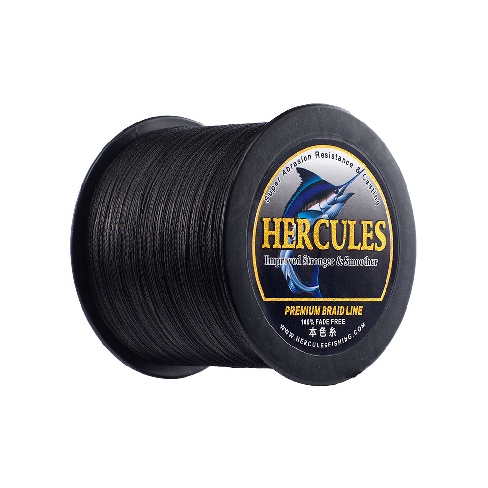 HERCULES Black fade free fishing line 4 Strands 6LB-100LB PE Braided Fishing Line