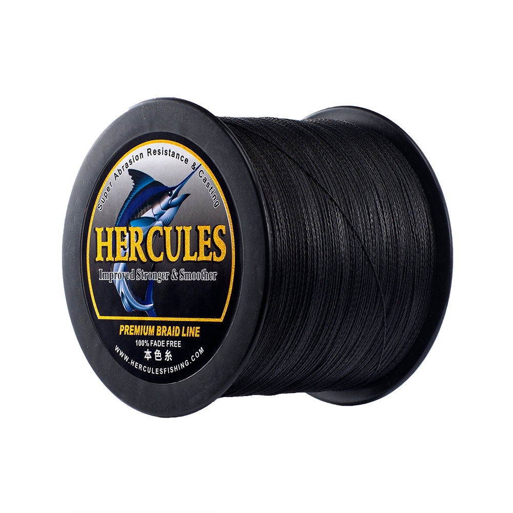 HERCULES Black fade free fishing line 4 Strands 6LB-100LB PE Braided Fishing Line
