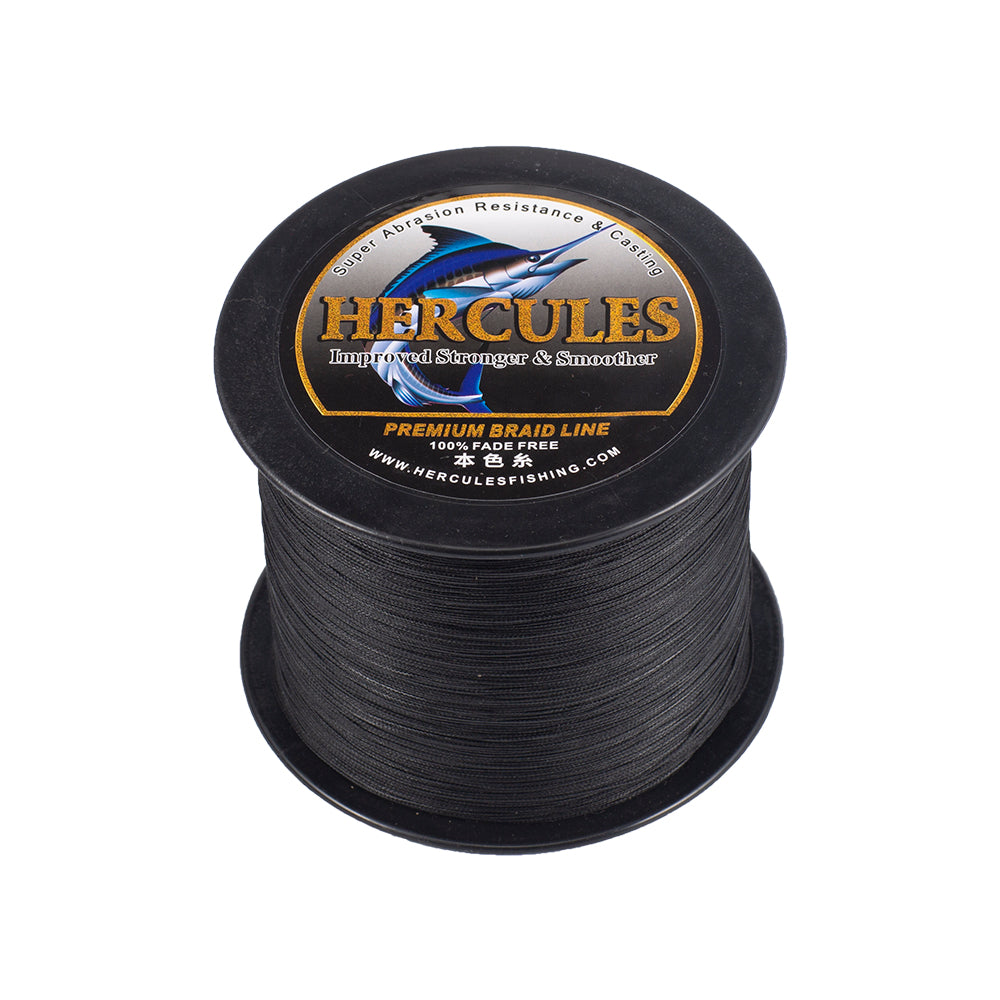 HERCULES Black Fade Free Fishing Line 8 Strands 10LB-120LB PE Braided Fishing Line
