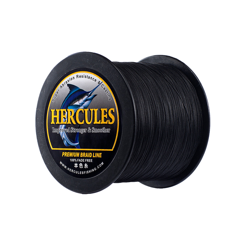 HERCULES Black Fade Free Fishing Line 8 Strands 10LB-120LB PE Braided Fishing Line