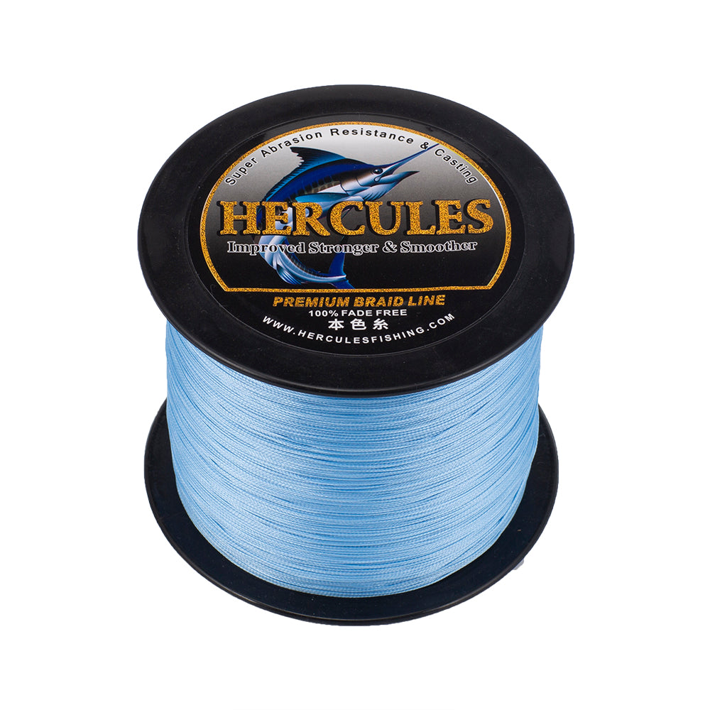 HERCULES Blue fade free fishing line 8 Strands 10LB-120LB PE Braided Fishing Line