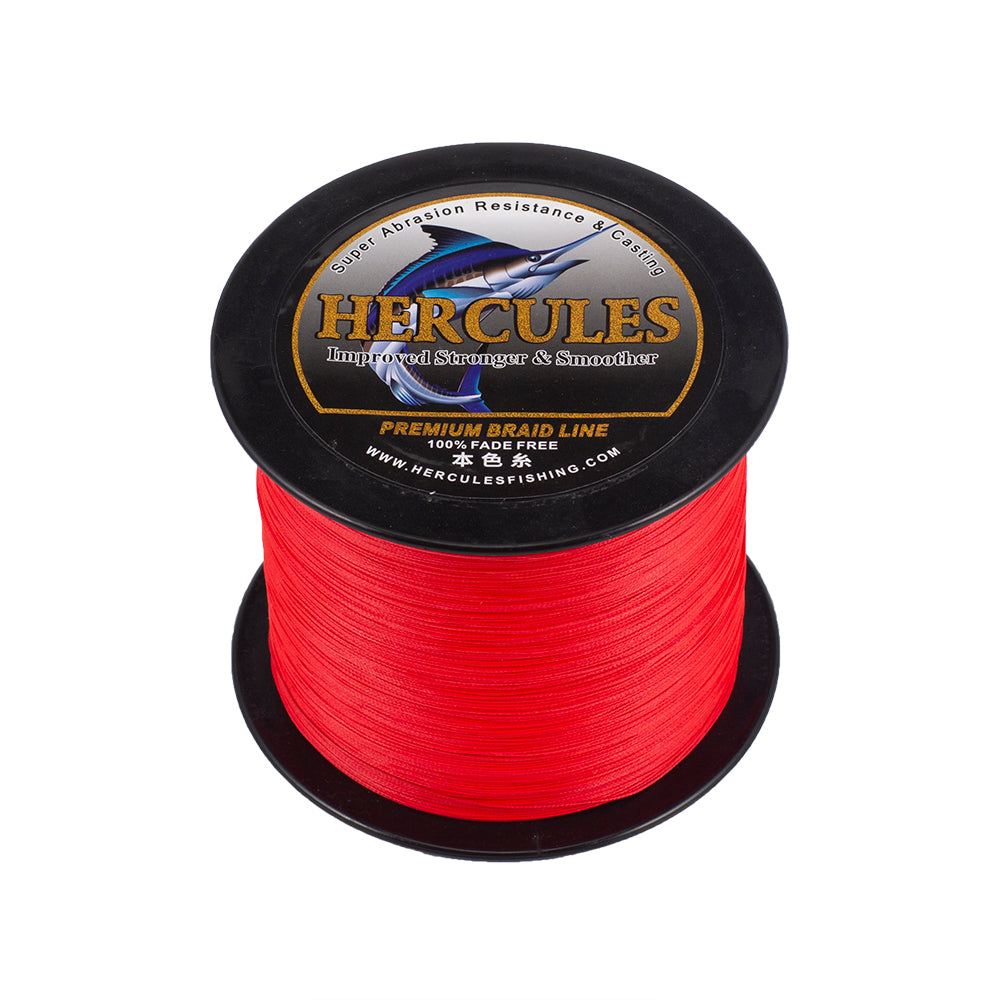 HERCULES Red Fade Free Fishing Line 8 Strands 10LB-120LB PE Braided Fishing Line