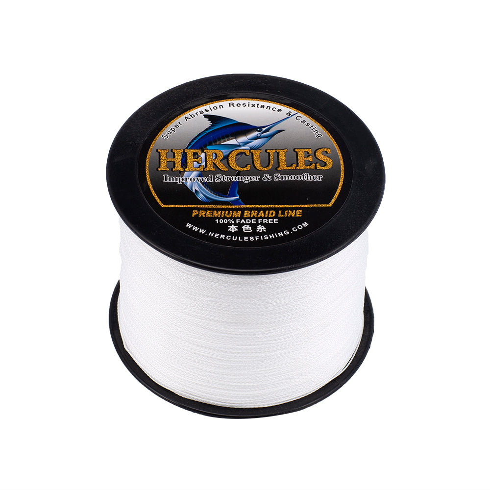 HERCULES White fade free fishing line 4 Strands 6LB-100LB PE Braided Fishing Line