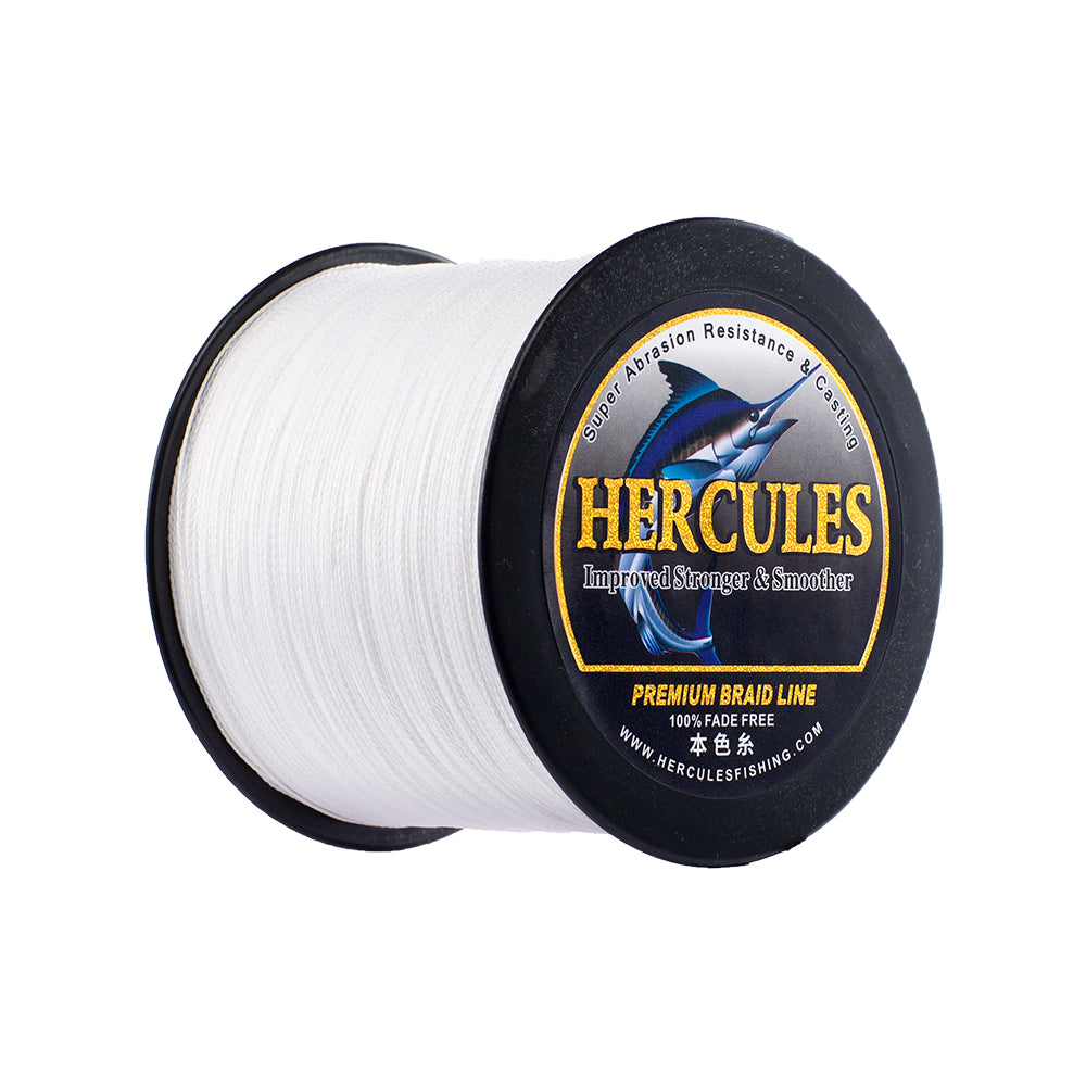 HERCULES White fade free fishing line 4 Strands 6LB-100LB PE Braided Fishing Line