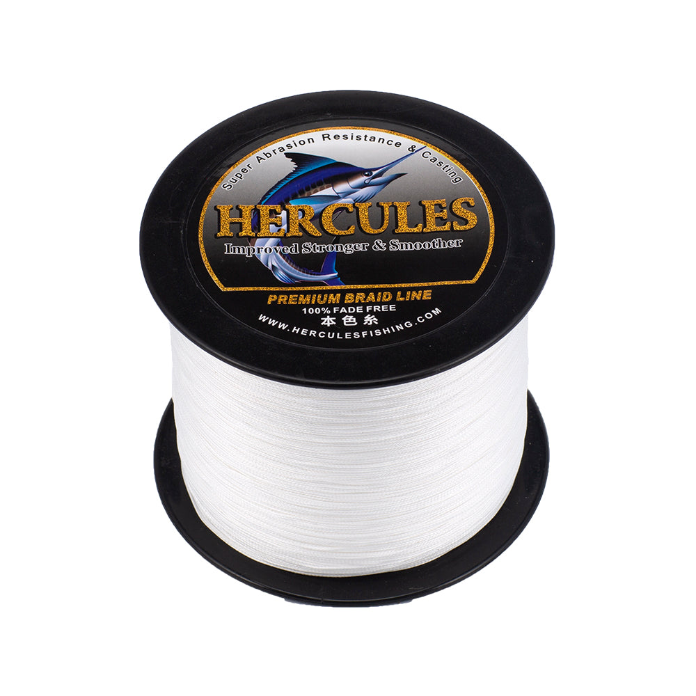 HERCULES White Fade Free Fishing Line 8 Strands 10LB-120LB PE Braided Fishing Line