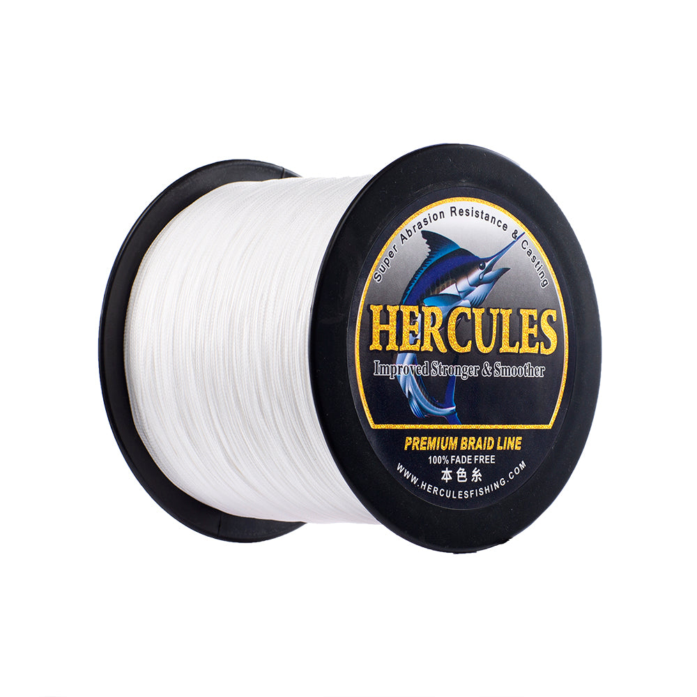 HERCULES White Fade Free Fishing Line 8 Strands 10LB-120LB PE Braided Fishing Line