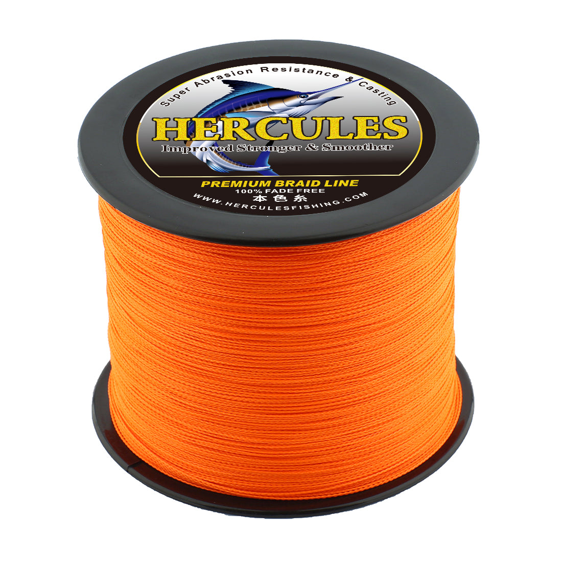 HERCULES Orange fade free fishing line 4 Strands 6LB-100LB PE Braided Fishing Line