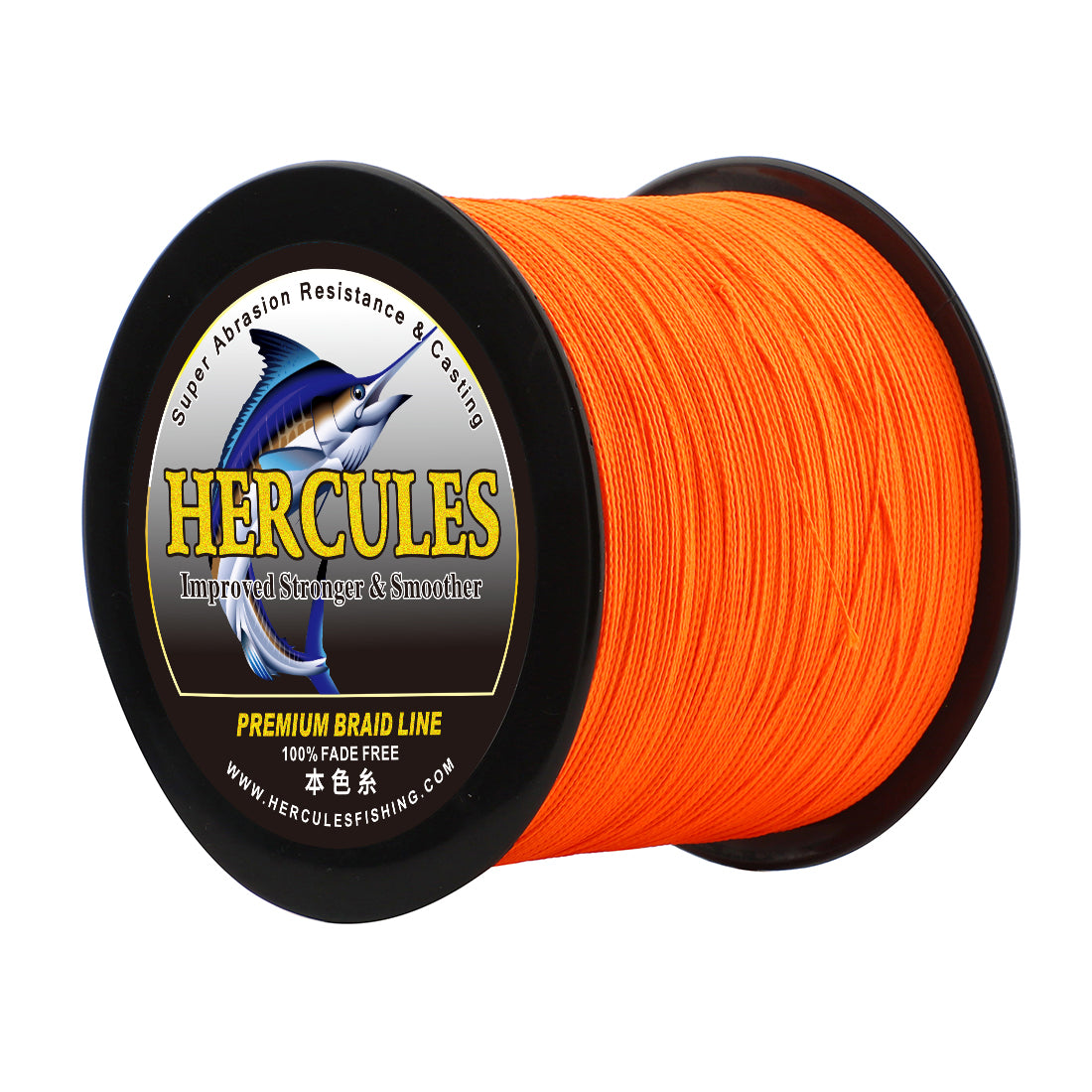 HERCULES Orange fade free fishing line 4 Strands 6LB-100LB PE Braided Fishing Line