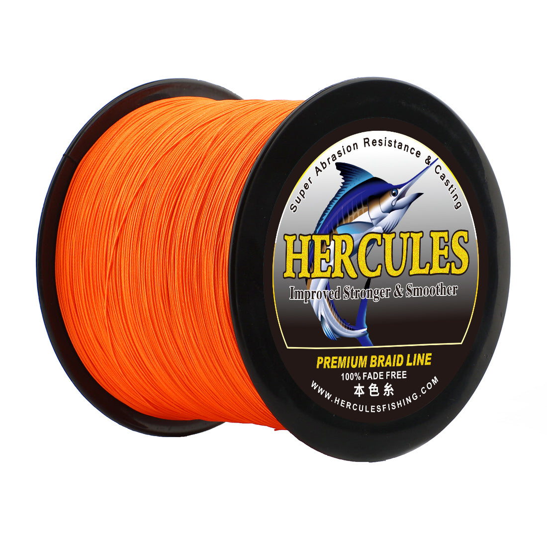 HERCULES Orange Fade Free Fishing Line 8 Strands 10LB-120LB PE Braided Fishing Line