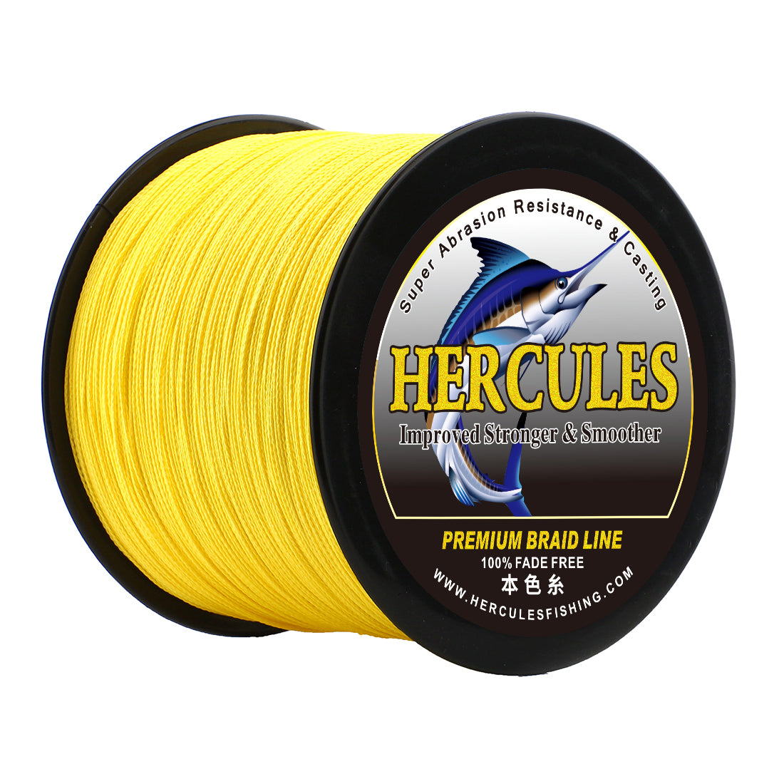 HERCULES Yellow fade free fishing line 4 Strands 6LB-100LB PE Braided Fishing Line
