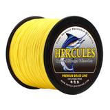 HERCULES Yellow fade free fishing line 4 Strands 6LB-100LB PE Braided Fishing Line