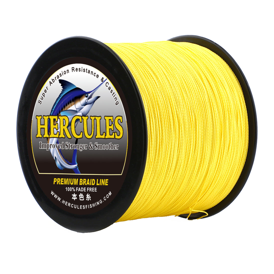 HERCULES Yellow fade free fishing line 4 Strands 6LB-100LB PE Braided Fishing Line