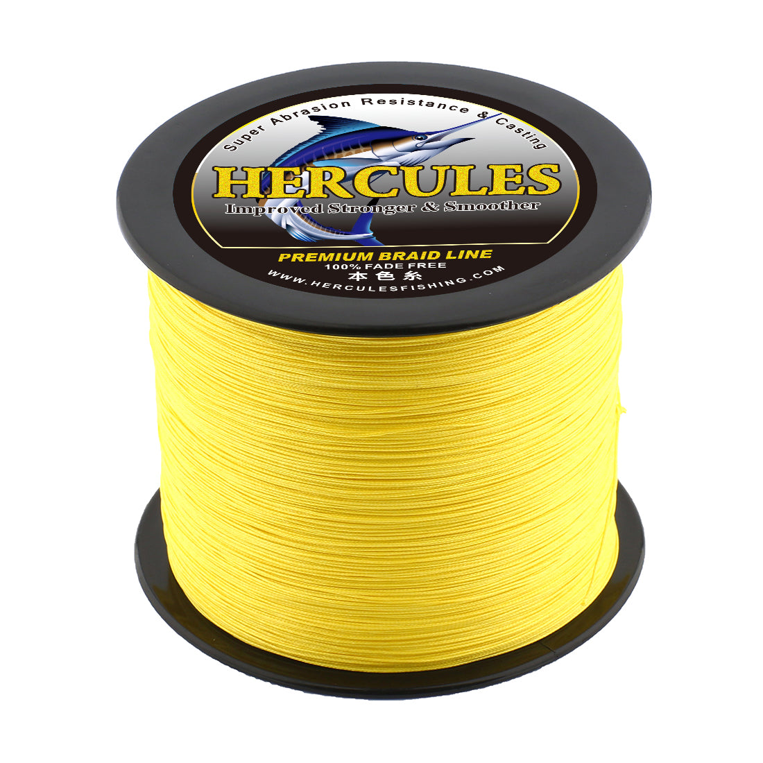HERCULES Yellow Fade Free Fishing Line 8 Strands 10LB-120LB PE Braided Fishing Line