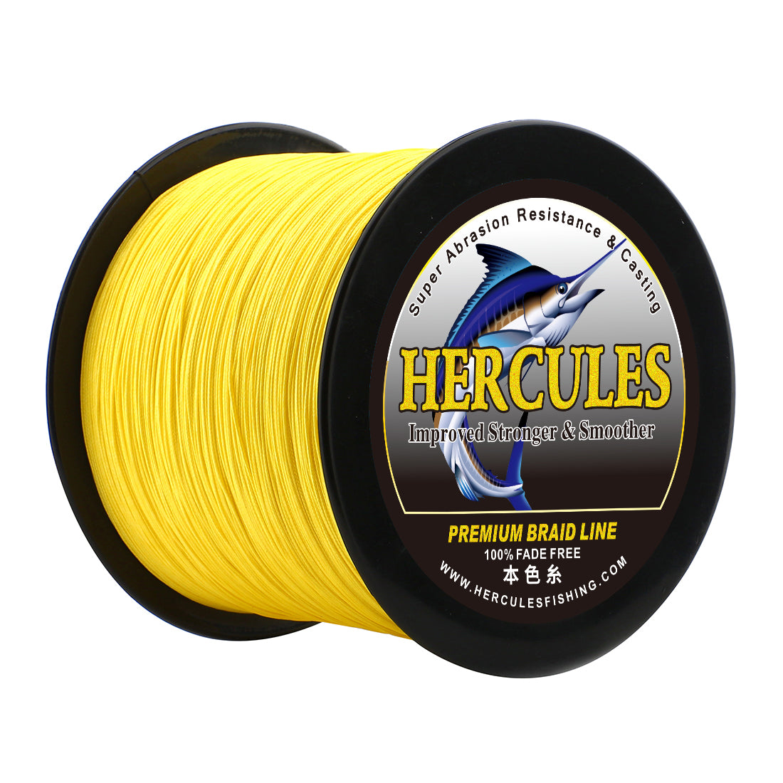 HERCULES Yellow Fade Free Fishing Line 8 Strands 10LB-120LB PE Braided Fishing Line