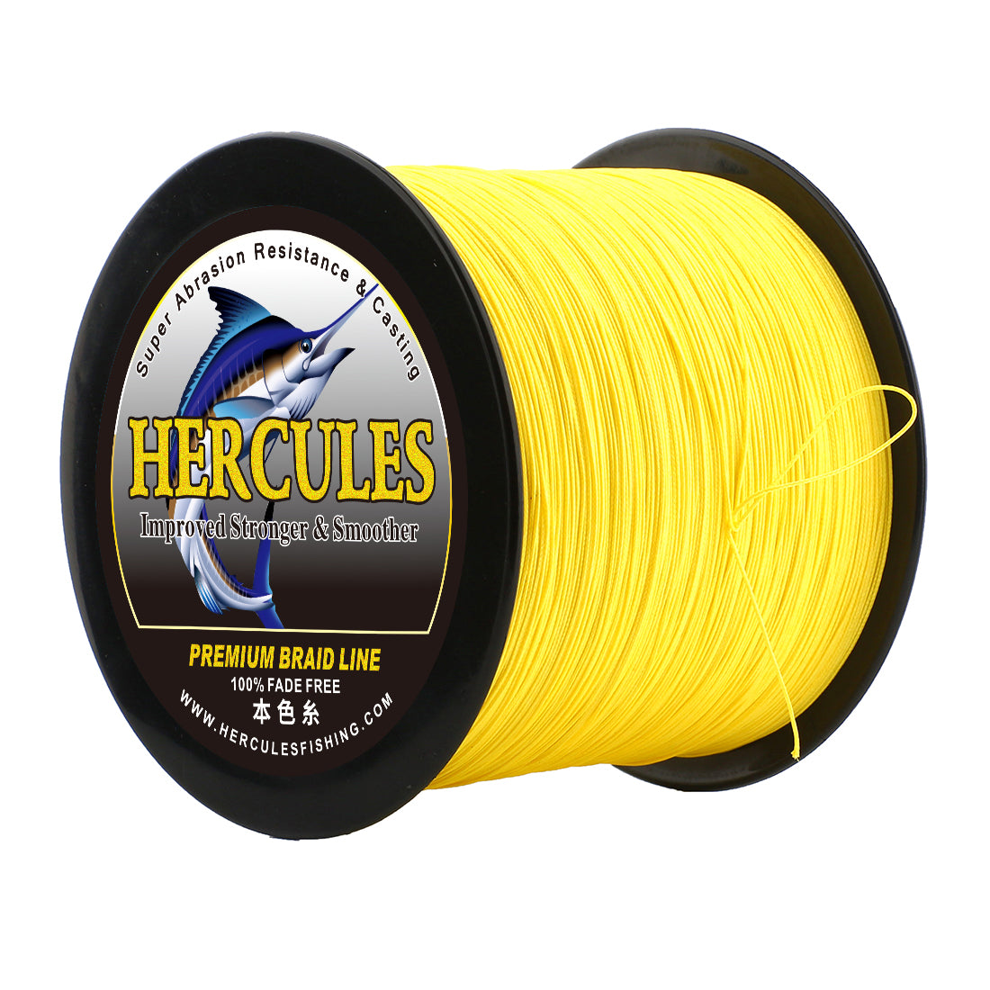 HERCULES Yellow Fade Free Fishing Line 8 Strands 10LB-120LB PE Braided Fishing Line