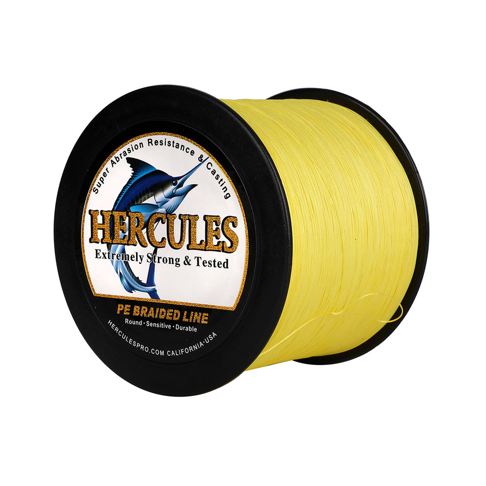 500M 547Yds Yellow 10lb-420lb HERCULES PE Braided Fishing Line 12 Strands