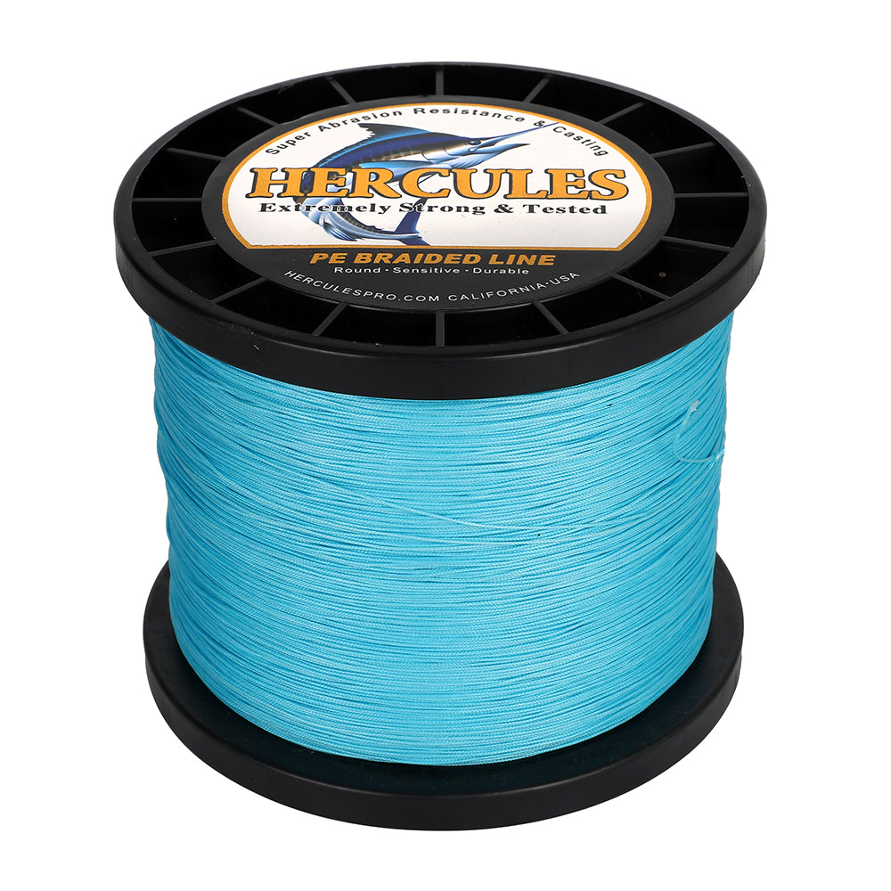 1000M 1094Yds Blue 10lb-420lb HERCULES PE Braided Fishing Line 12 Strands